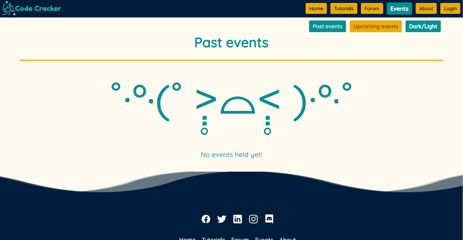 Website past events page